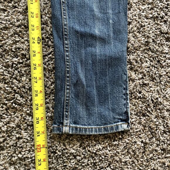 ALLEN B. by Allen Schwartz Jeans 6 Blue Mid Rise Retro Vintage Ankle Zip - Picture 5 of 13